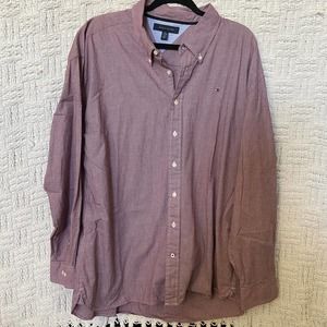 Tommy Hilfiger Red Dress Shirt XXL